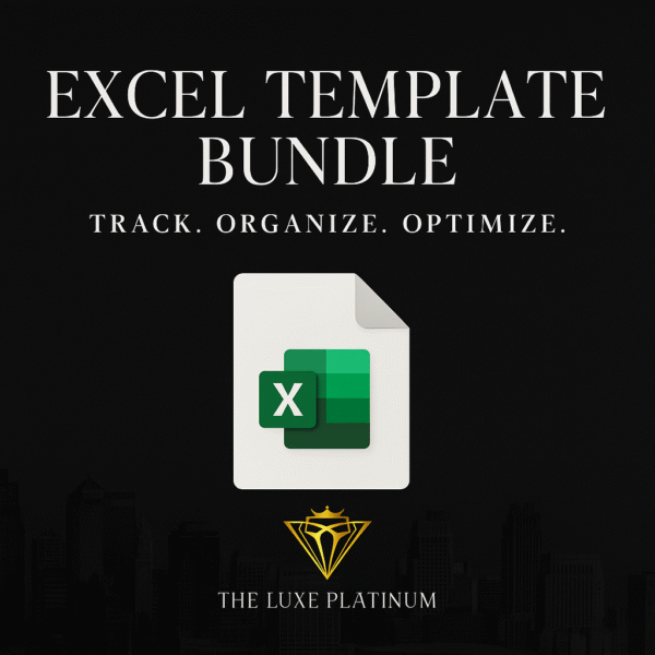 Excel Template Bundle for Business & Productivity | Track, Organize, Optimize